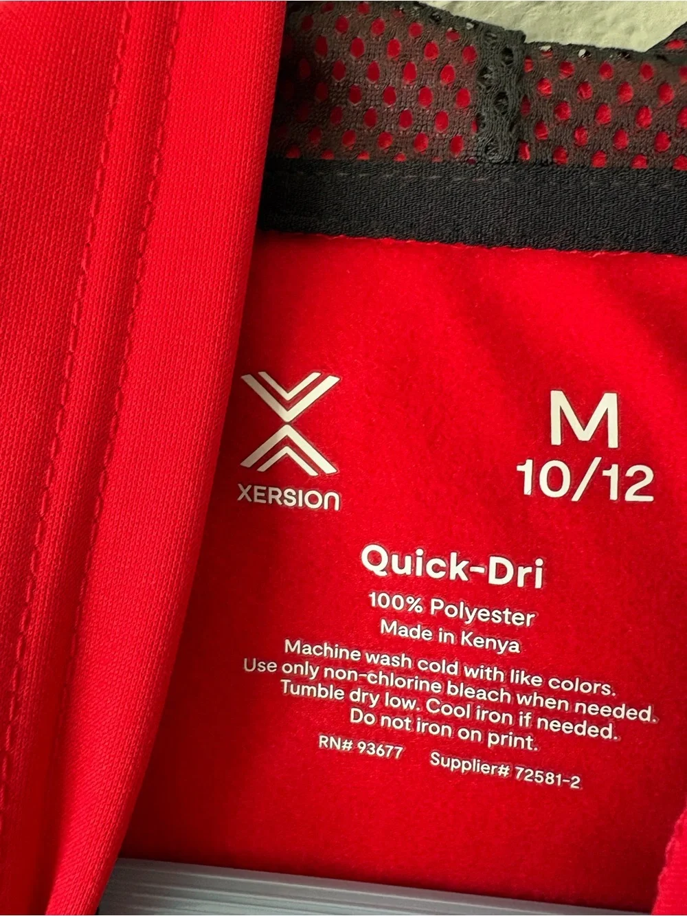 Xersion Red Crewneck Hoodie with Black Football Graphic